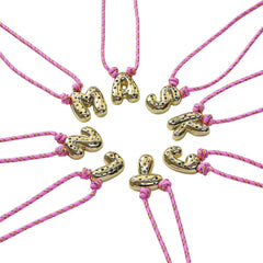 2000's Bubble Letter Pendant Necklace