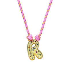 2000's Bubble Letter Pendant Necklace