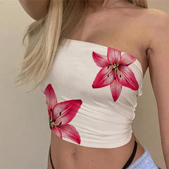 2000s Floral Tube Top