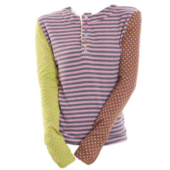 90s Kids Striped Polka Dot Long Sleeve Top