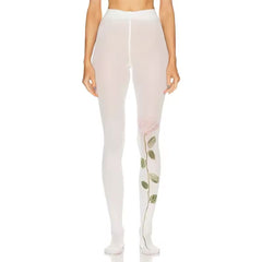 Aesthetic Rose Print Tights