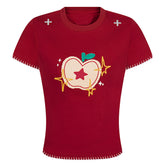 Apple Embroidered T-Shirt