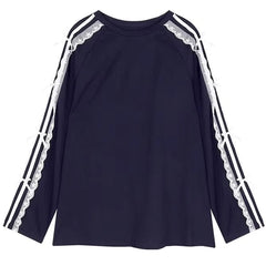 Blokette Side Stripe Lace Long Sleeve