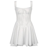 Bonjour Baby Corset Lace Trim Dress