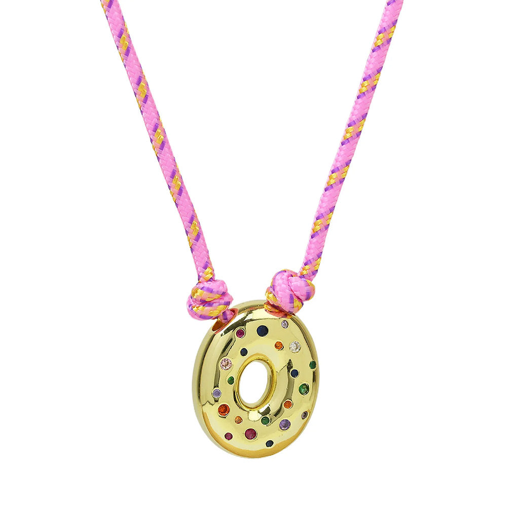2000's Bubble Letter Pendant Necklace