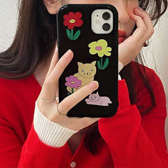 Cat Flower iPhone Case
