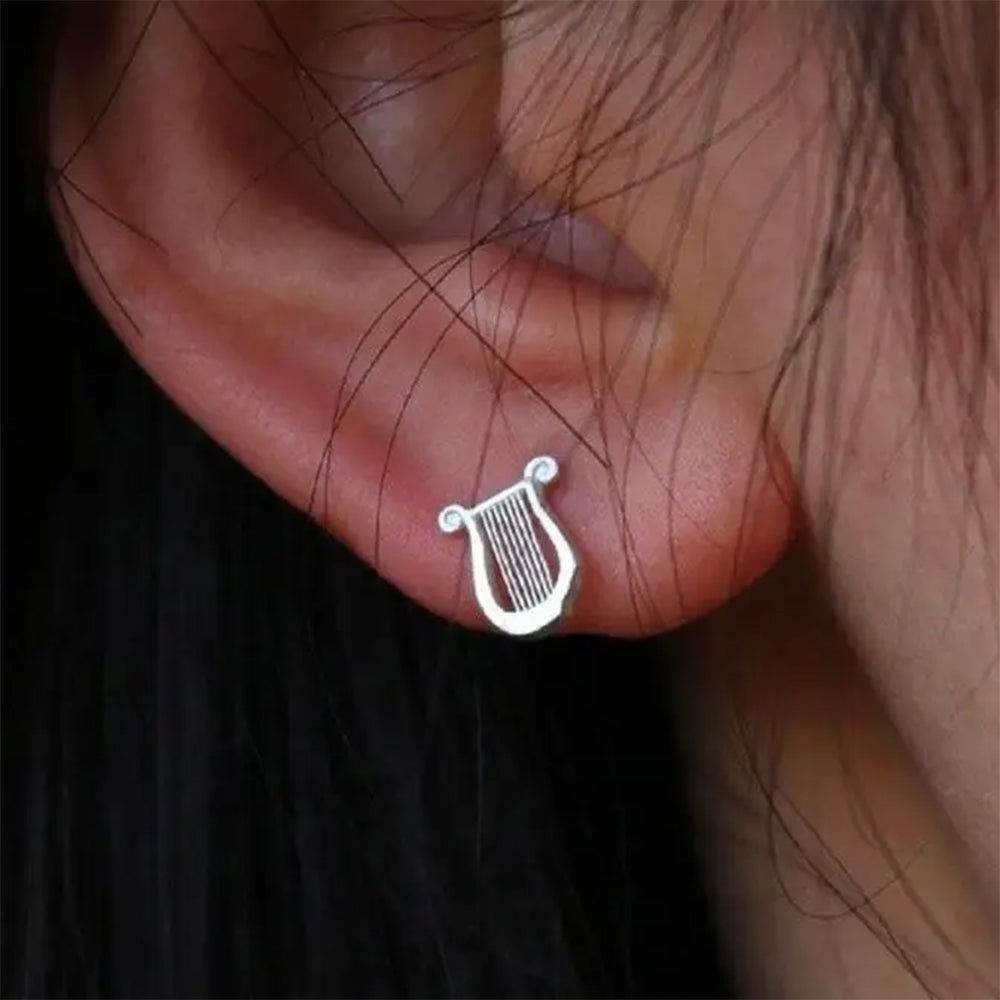 Apollo Lyre Asymmetrical Earrings