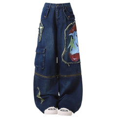 Apple Core Graffiti Cargo Jeans