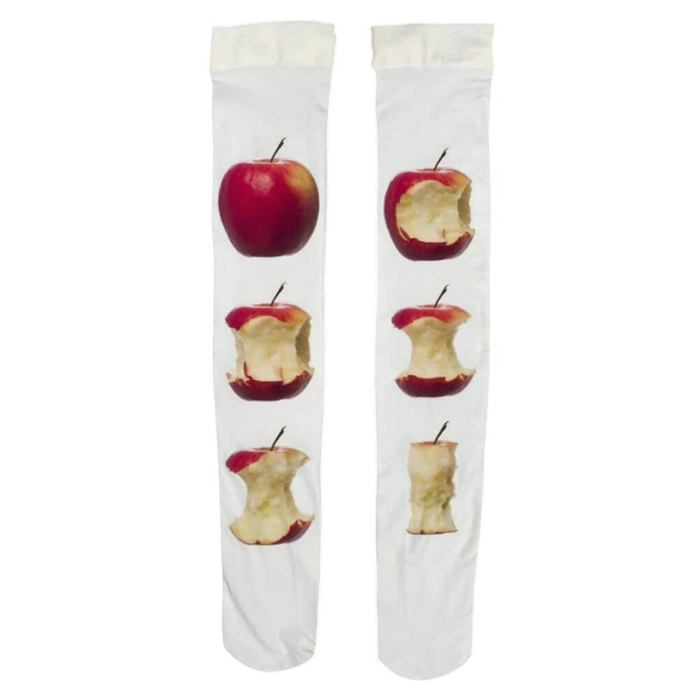 Apple Print Knee High Socks