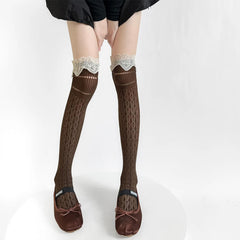 Ballet Core Ruffle Knee Socks
