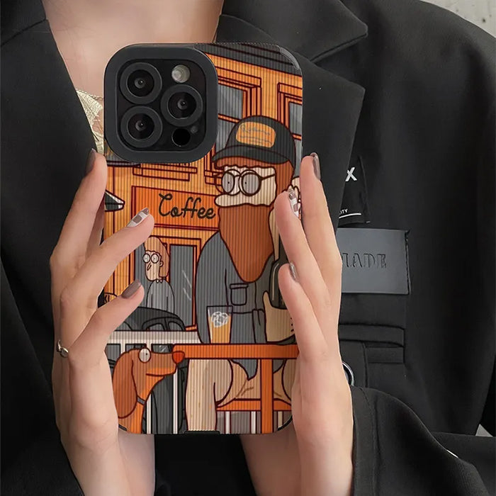 Bearded Man With Dog IPhone Case