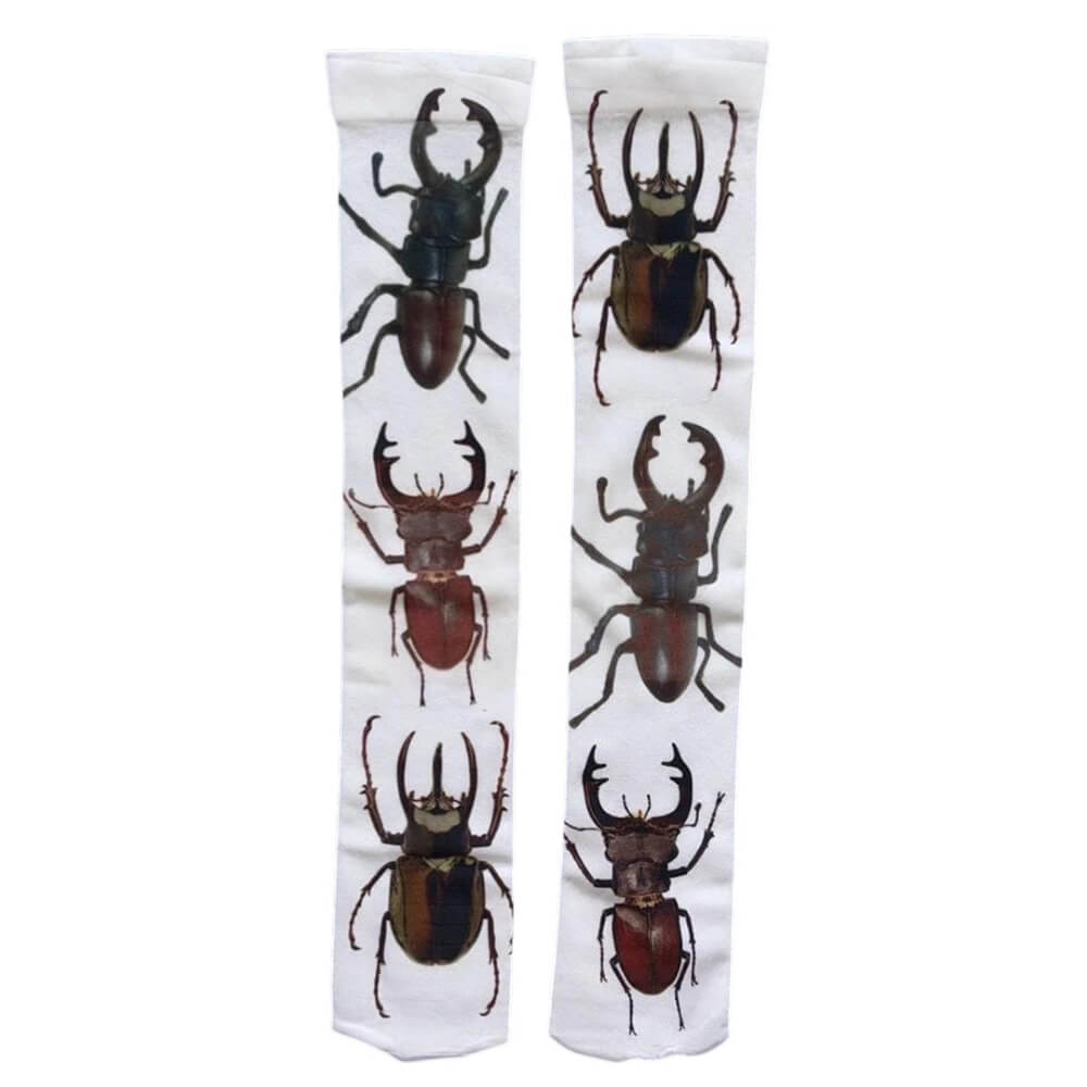 Beetle Print Knee High Socks