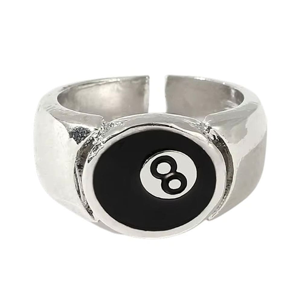 Billiard 8 Ball Chunky Ring