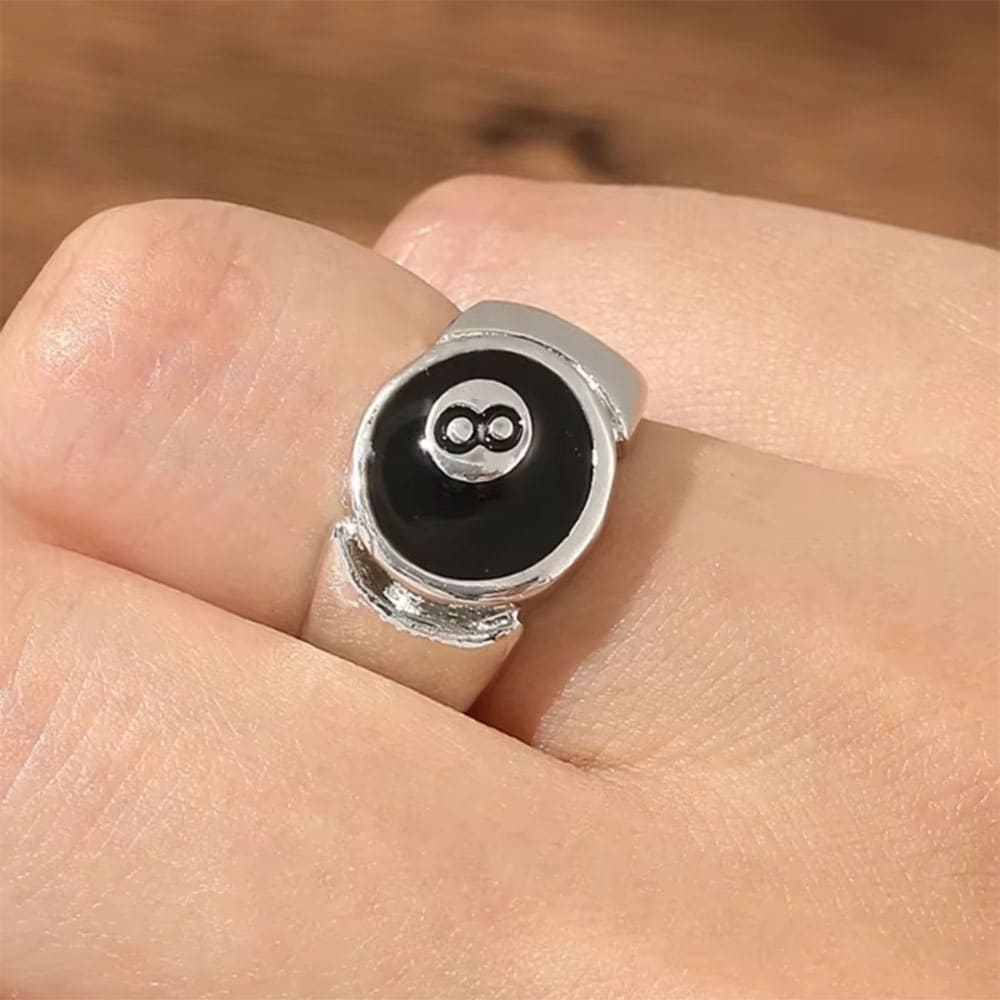 Billiard 8 Ball Chunky Ring