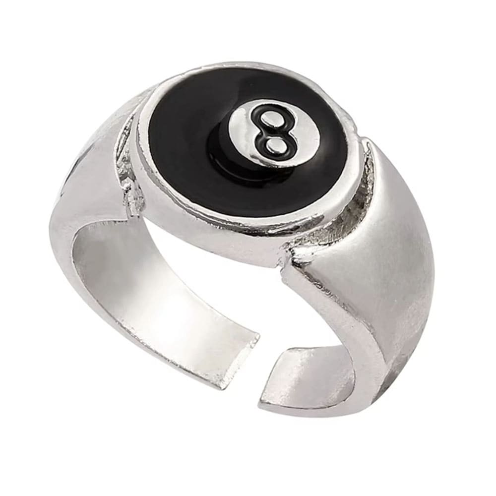Billiard 8 Ball Chunky Ring