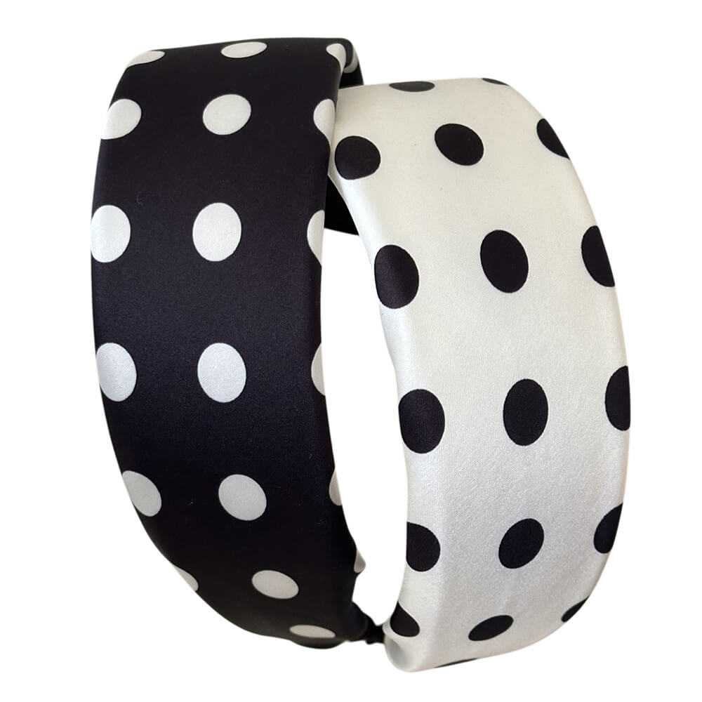Black & White Polka Dot Headband