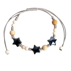 Black Star Beaded Bracelet