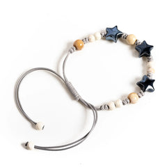 Black Star Beaded Bracelet