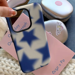 Blue Star Print Y2K iPhone Case