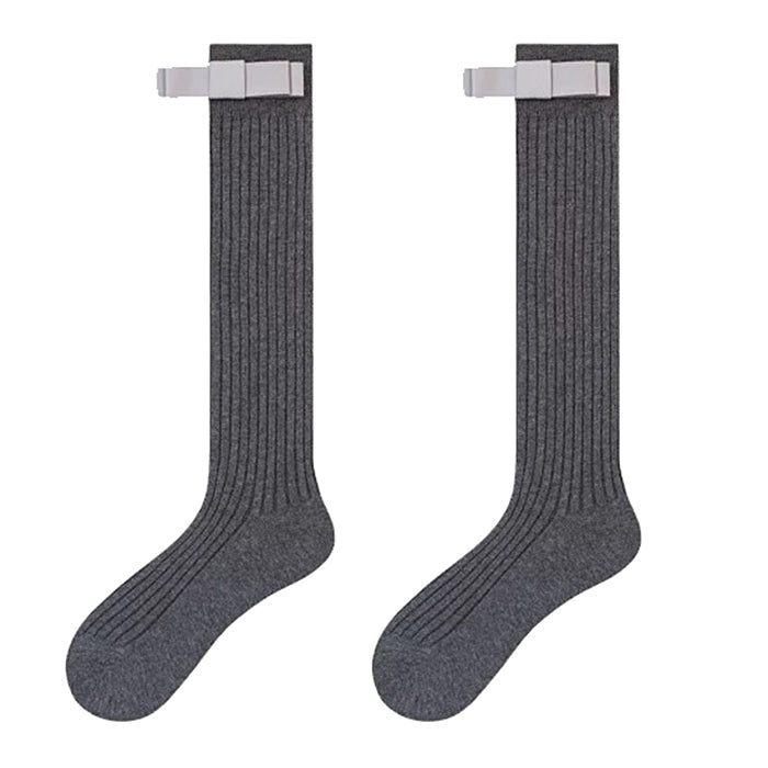 Bowknot Knee-High Socks