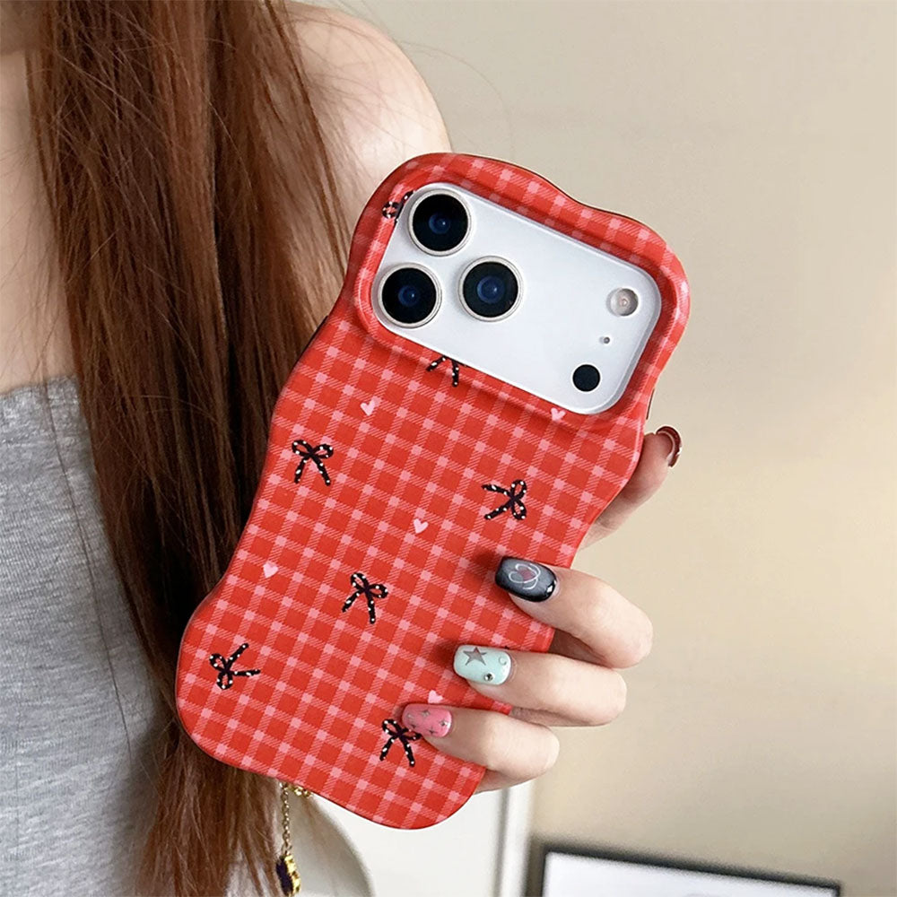 Bows Gingham iPhone Case