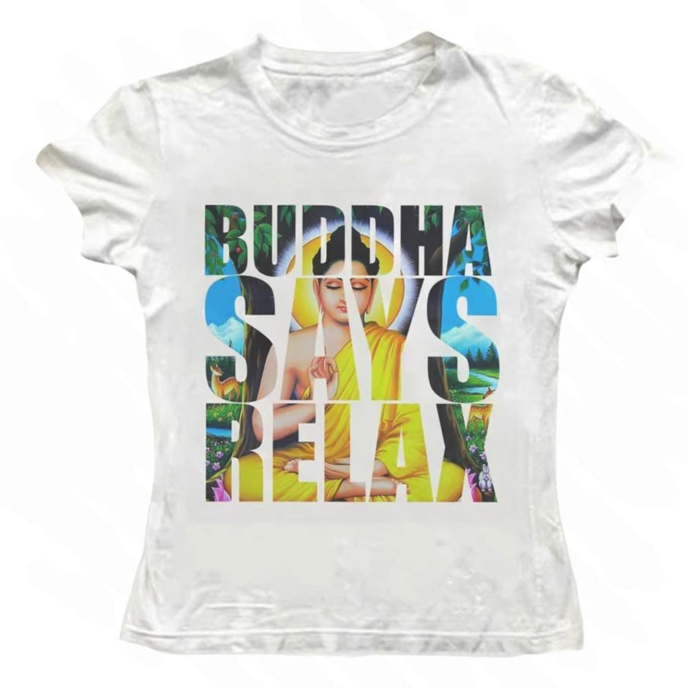Buddha Says Relax Baby Tee