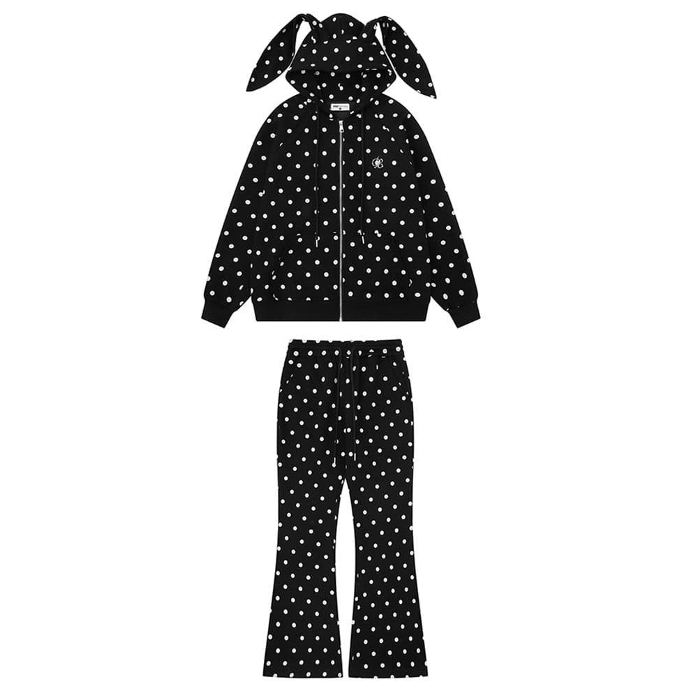 Bunny Polka Dot Hoodie Pants Co-ord