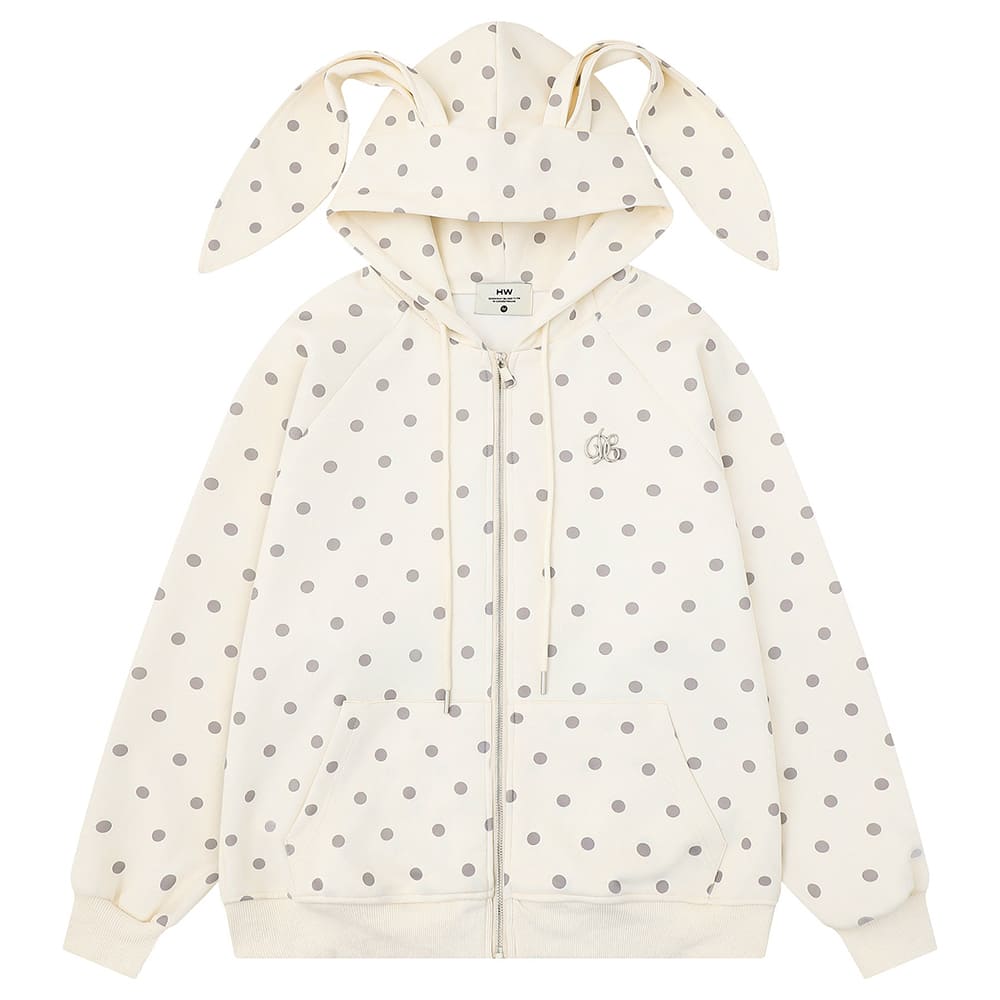 Bunny Polka Dot Hoodie Pants Co-ord
