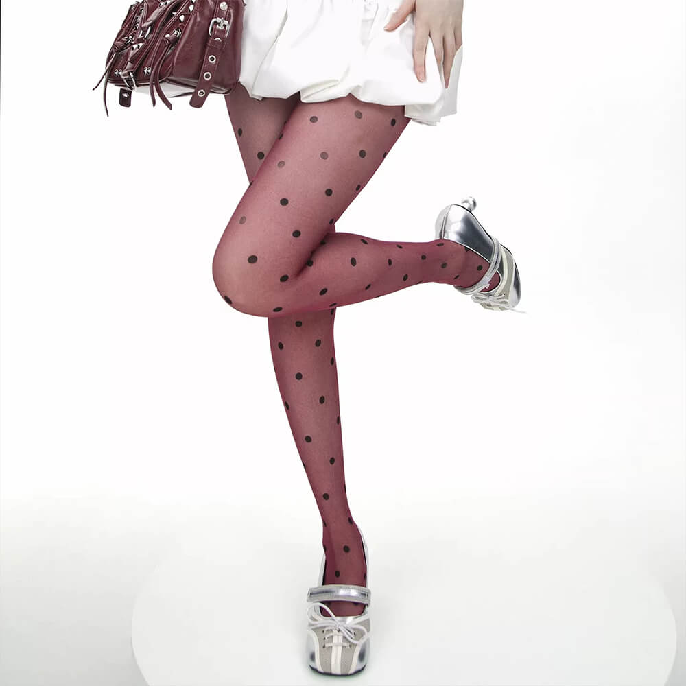 Candy Girl Polka Dot Tights