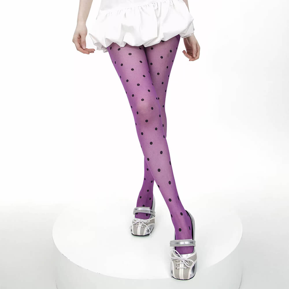 Candy Girl Polka Dot Tights