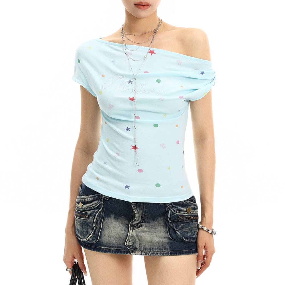 Candy Star Off Shoulder Top