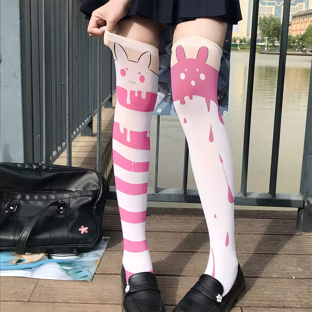 Candy Stripe Bunny Stockings