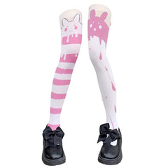 Candy Stripe Bunny Stockings