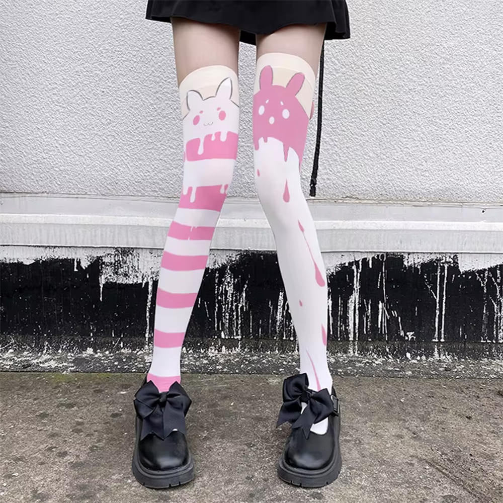 Candy Stripe Bunny Stockings