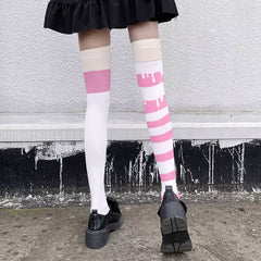 Candy Stripe Bunny Stockings