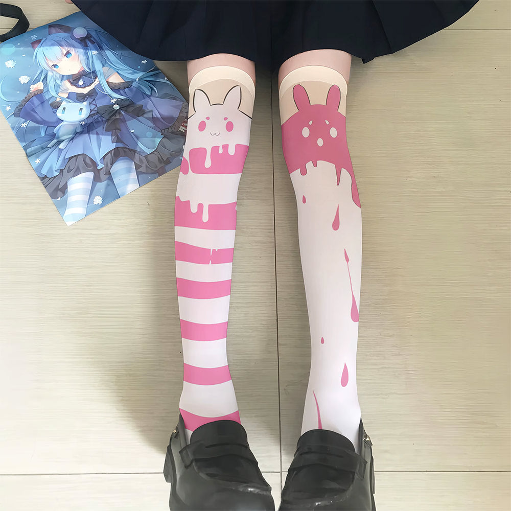 Candy Stripe Bunny Stockings