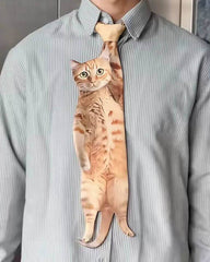 Cat Print Statement Tie