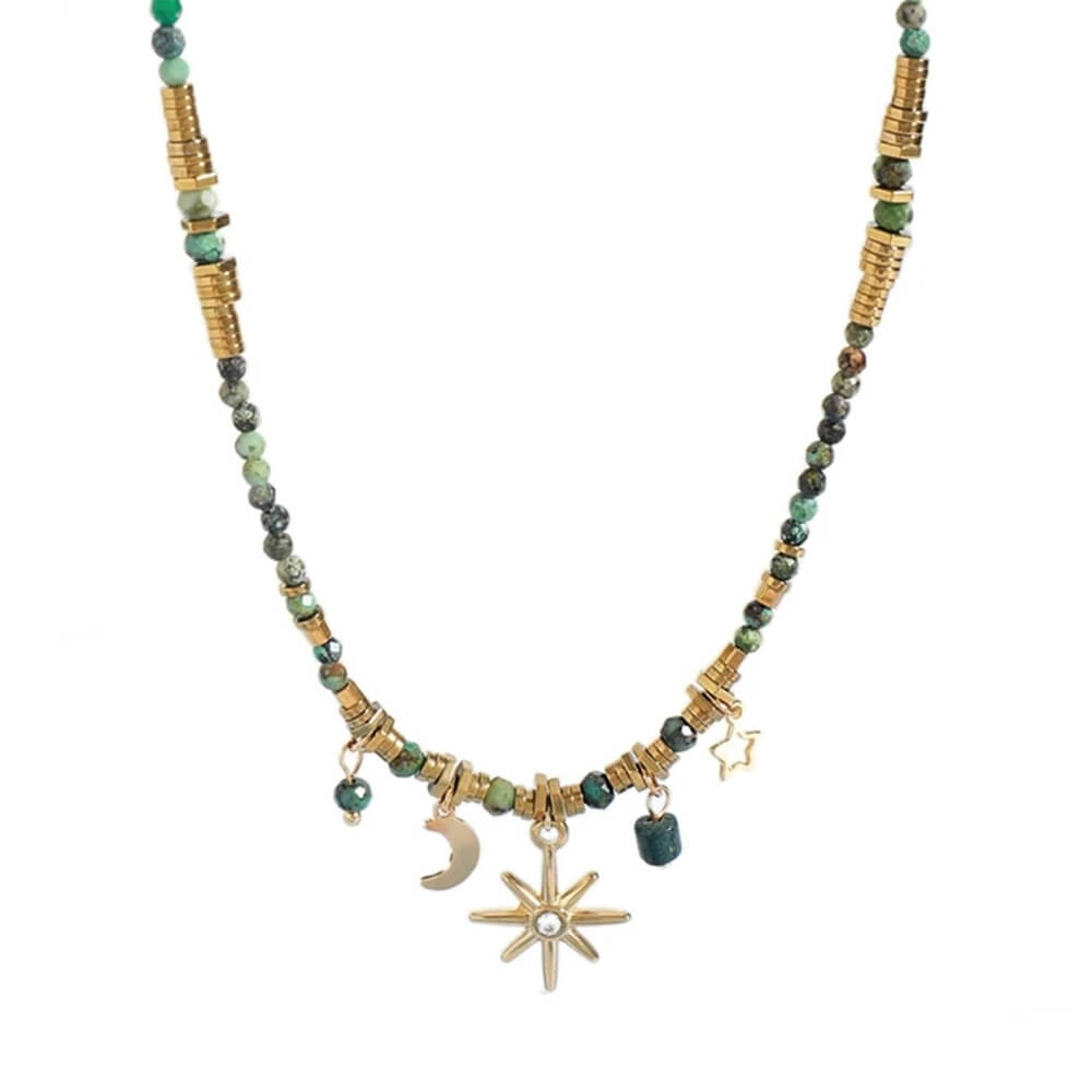 Celestial Aesthetic Beaded Necklace