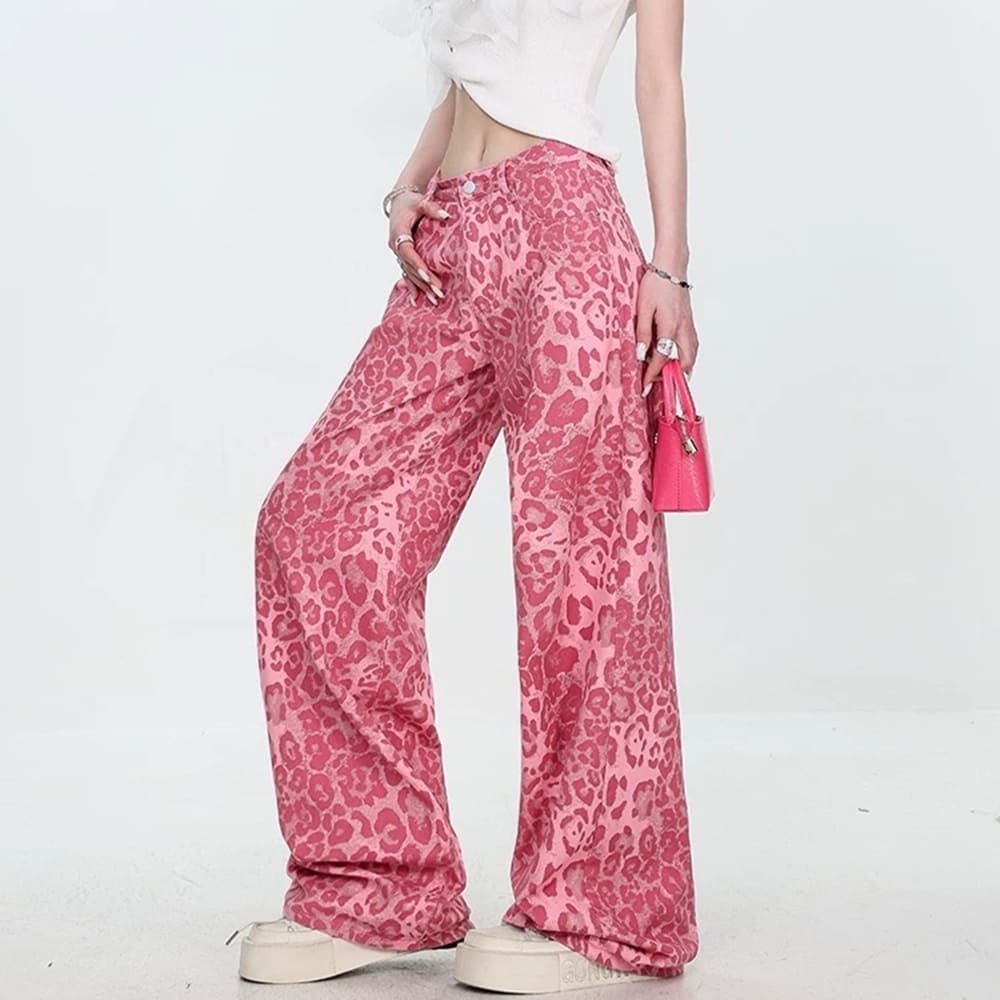 Animal Behavior Pink Wide Leg Jeans