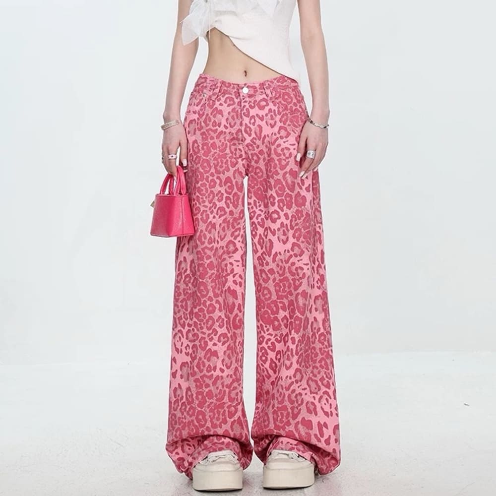 Animal Behavior Pink Wide Leg Jeans