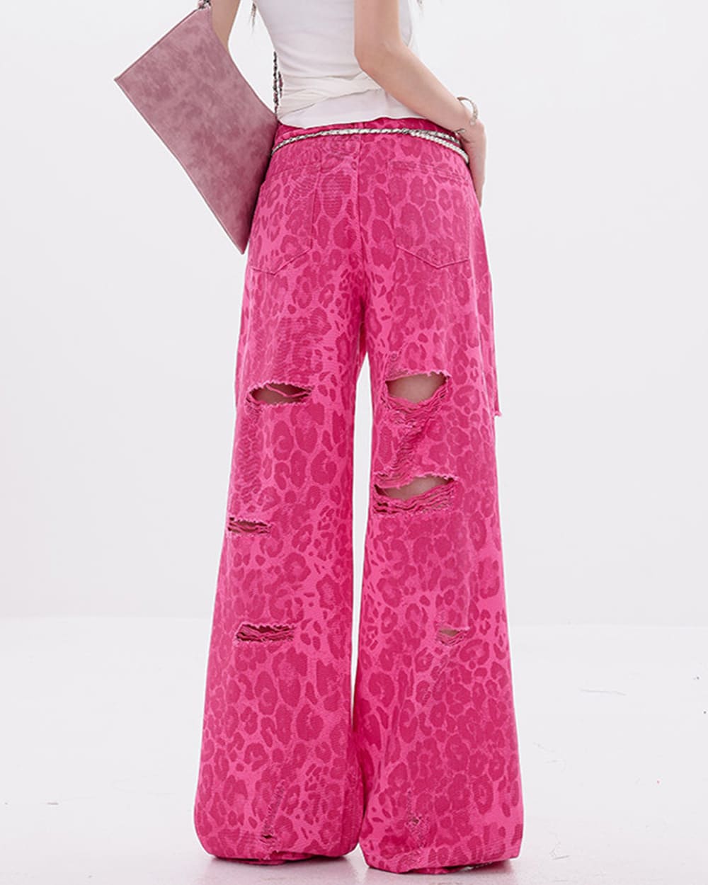 Animal Behavior Pink Wide Leg Jeans