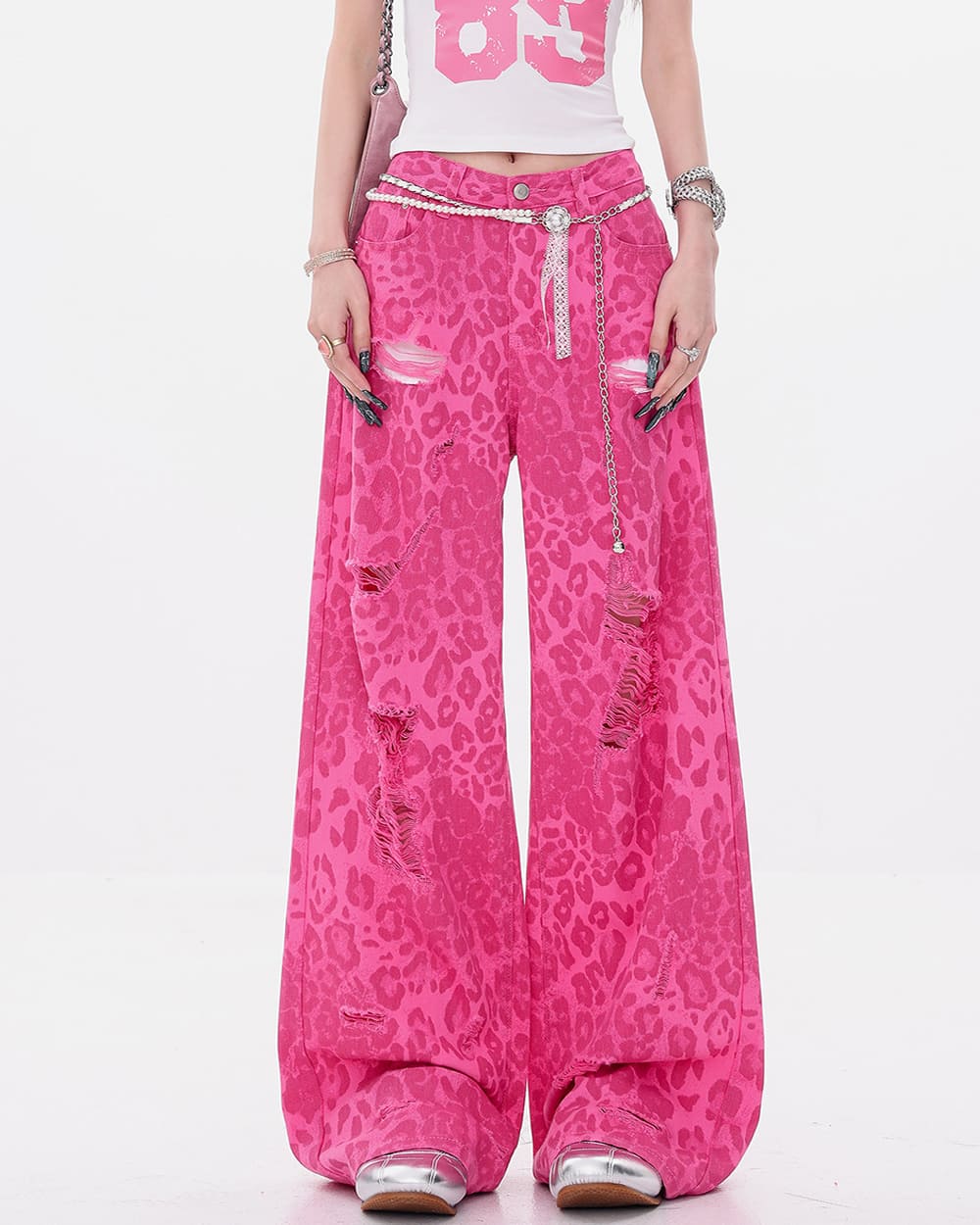 Animal Behavior Pink Wide Leg Jeans